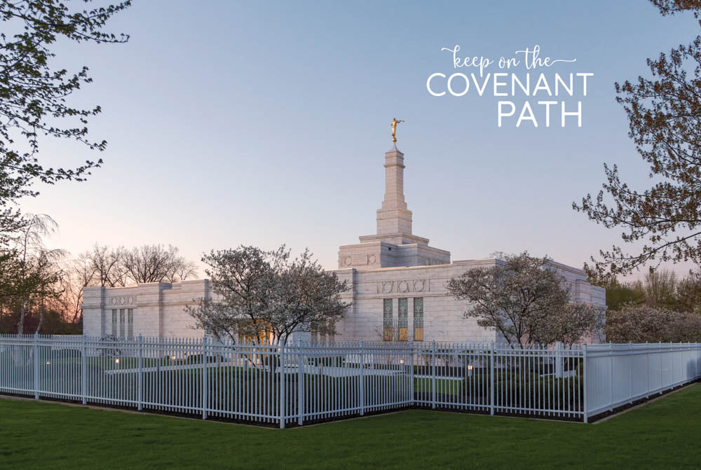 Columbus Temple - Evening Glow 12x18 repositionable poster