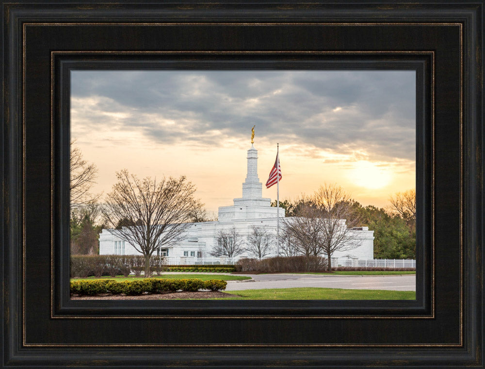 Detroit Temple - Sunset by Robert A Boyd