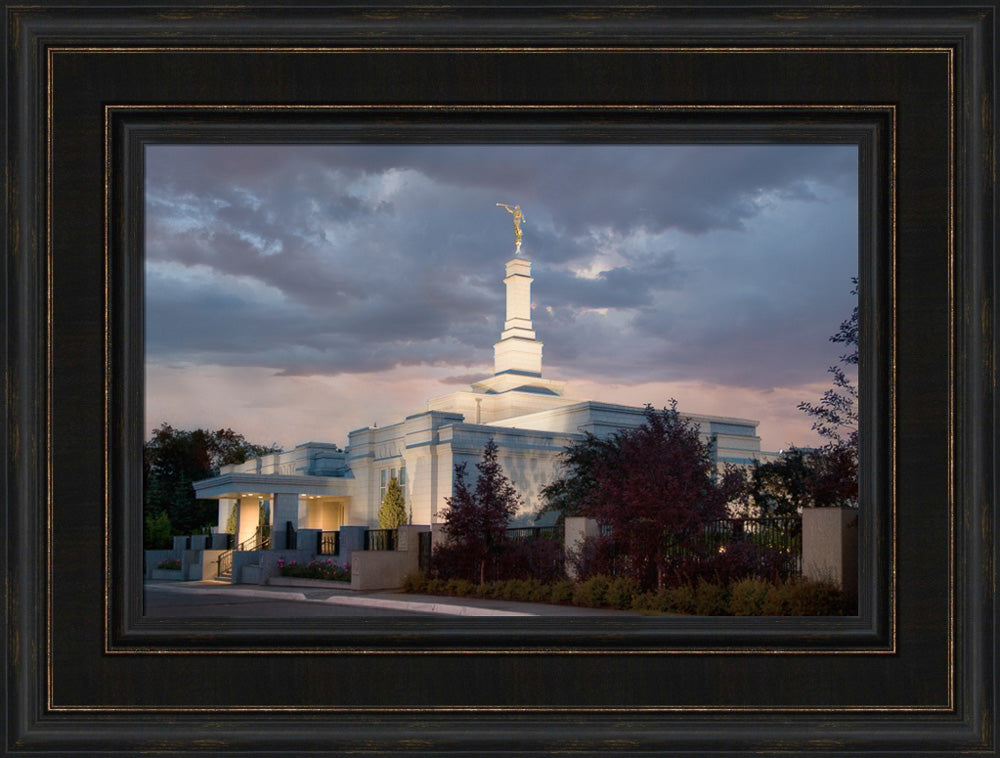 Edmonton Temple - Stormy Sky by Robert A Boyd