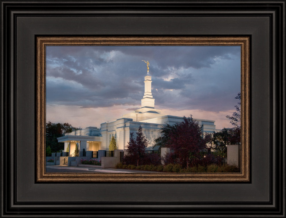 Edmonton Temple - Stormy Sky by Robert A Boyd