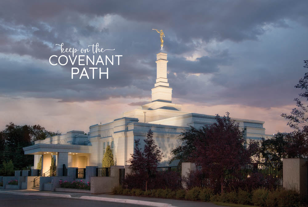 Edmonton Temple - Stormy Sky 12x18 repositionable poster