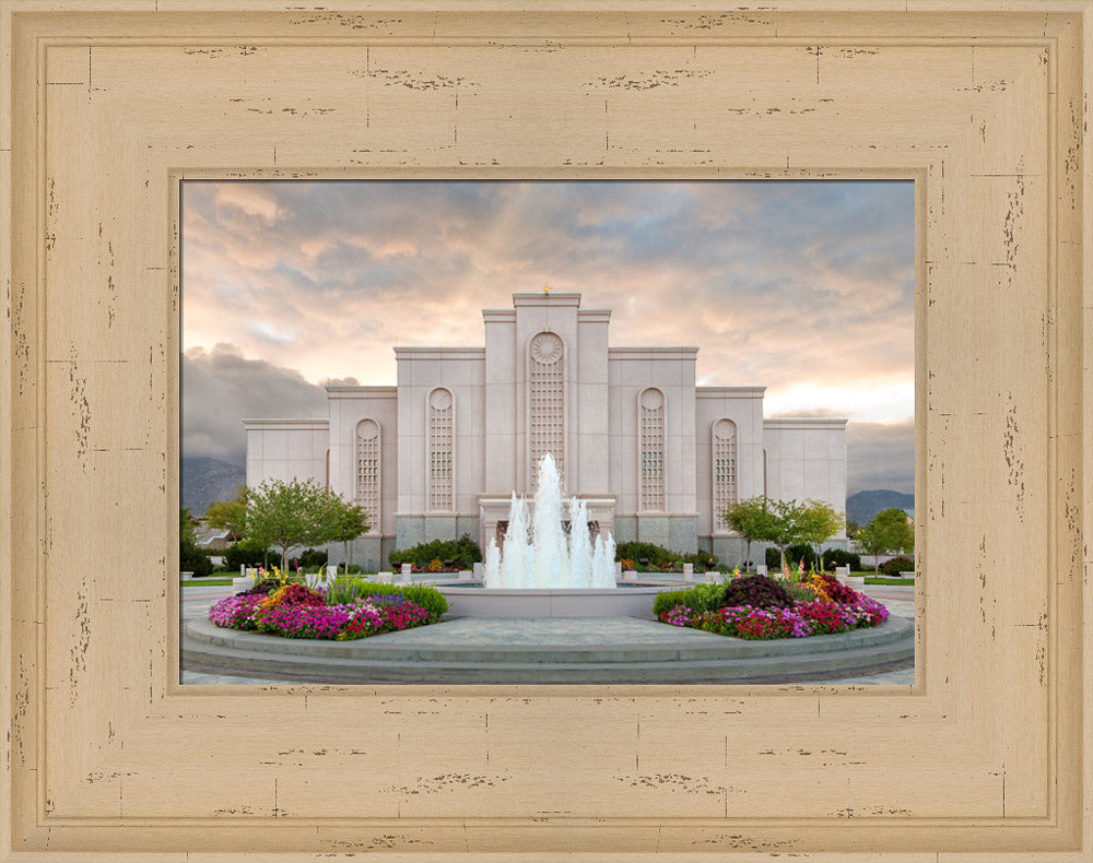 Albuquerque Temple - Spring Fountains by Robert A Boyd