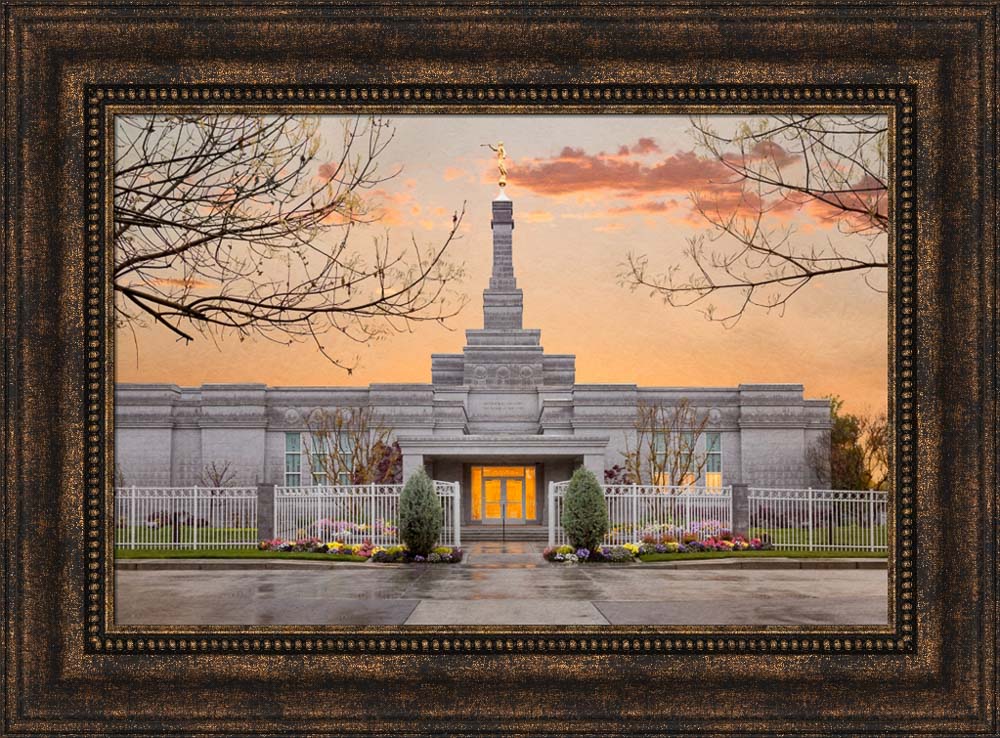 Fresno Temple - Sunrise by Robert A Boyd