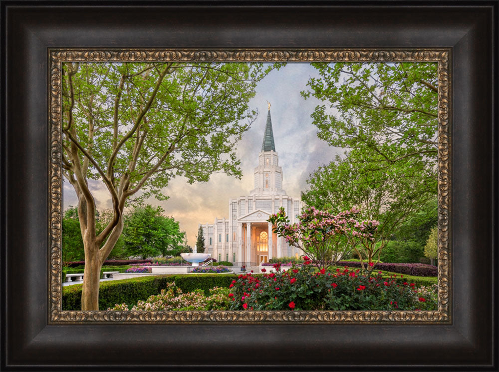 Houston Temple - Blossoms by Robert A Boyd