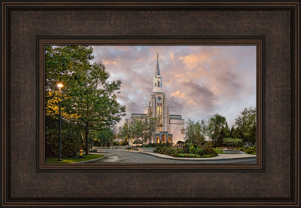 Boston Temple - Evening by Robert A Boyd