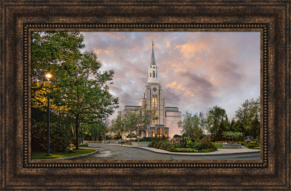 Boston Temple - Evening by Robert A Boyd