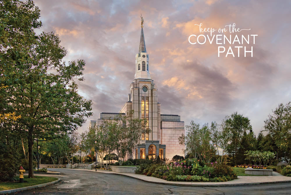 Boston Temple - Evening 12x18 repositionable poster