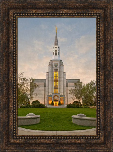 Boston Temple - Window Sunset by Robert A Boyd