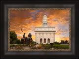 Nauvoo Temple - Sunrise with Joseph and Hyrum by Robert A Boyd - Art 4