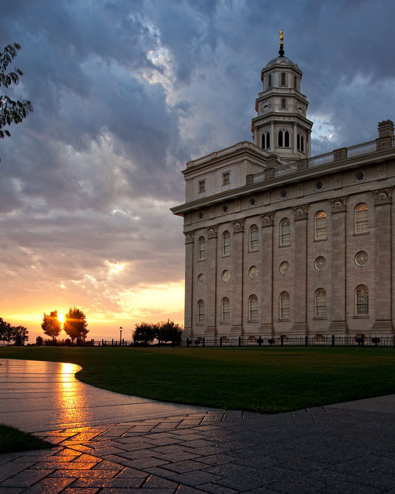 Nauvoo Temple - Path by Robert A Boyd