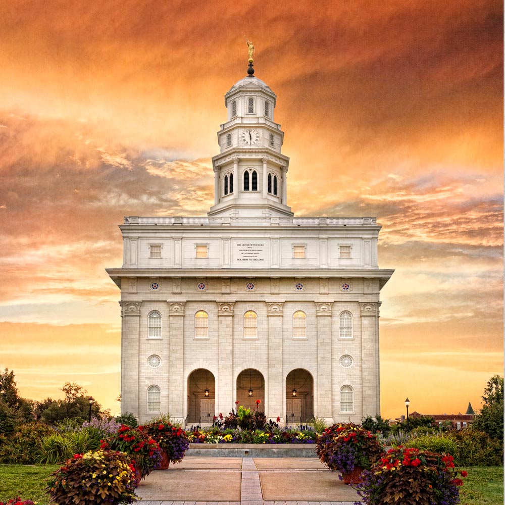 Nauvoo Temple - Nauvoo Sunrise Detail by Robert A Boyd