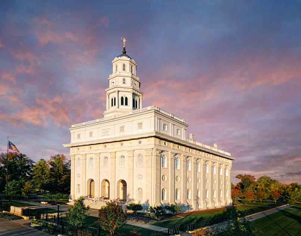 Nauvoo Temple - Fall Sky by Robert A Boyd