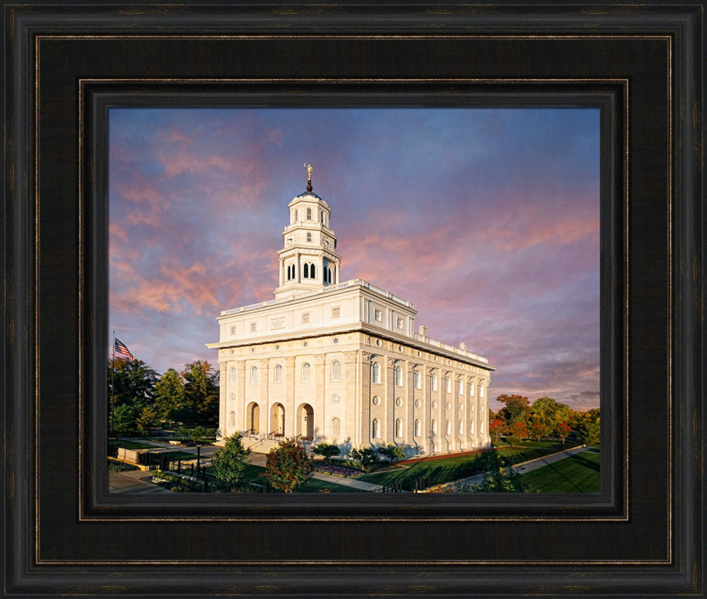 Nauvoo Temple - Fall Sky by Robert A Boyd