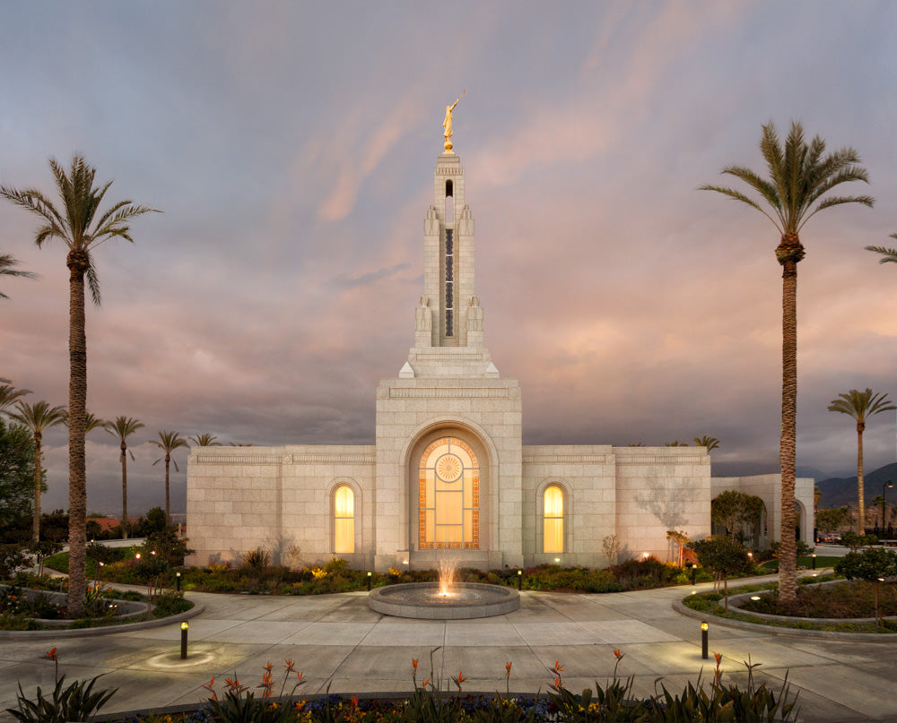 Redlands Temple - Eventide by Robert A Boyd