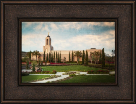 Newport Beach Temple - Vintage Blue Sky by Robert A Boyd