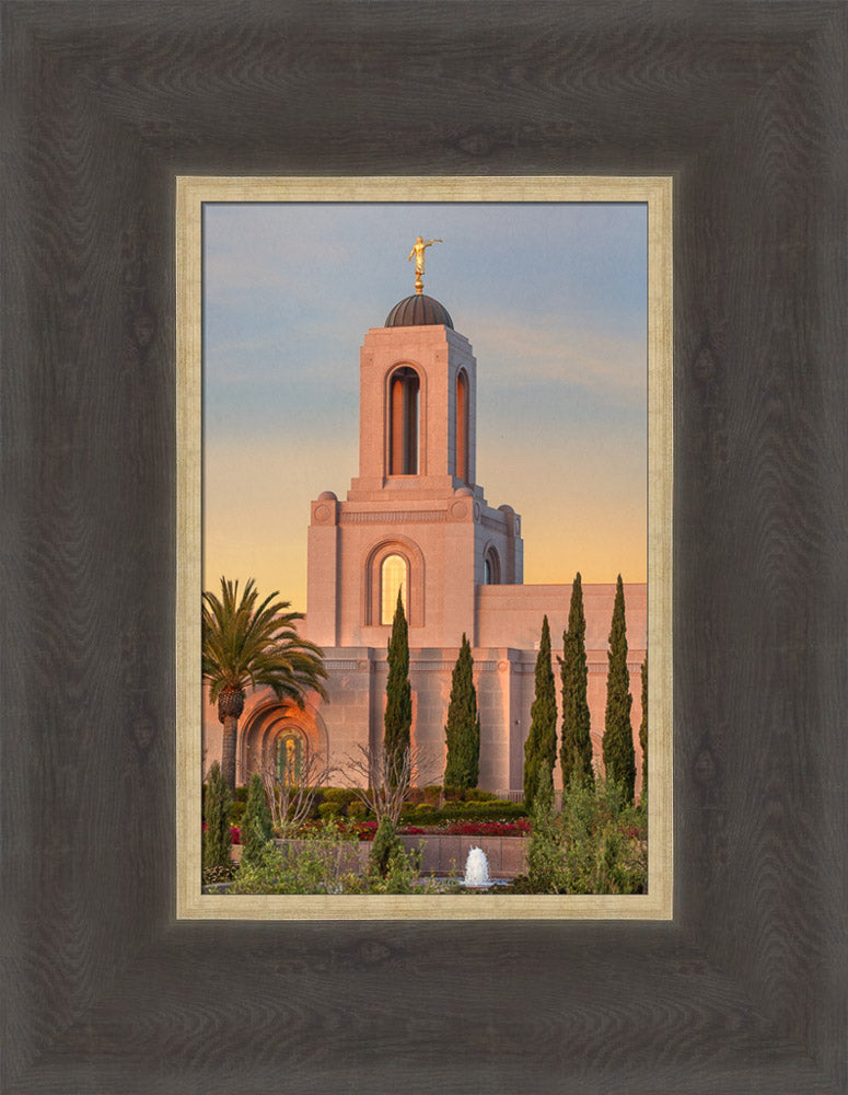 Newport Beach Temple - Sunlit Spire by Robert A Boyd