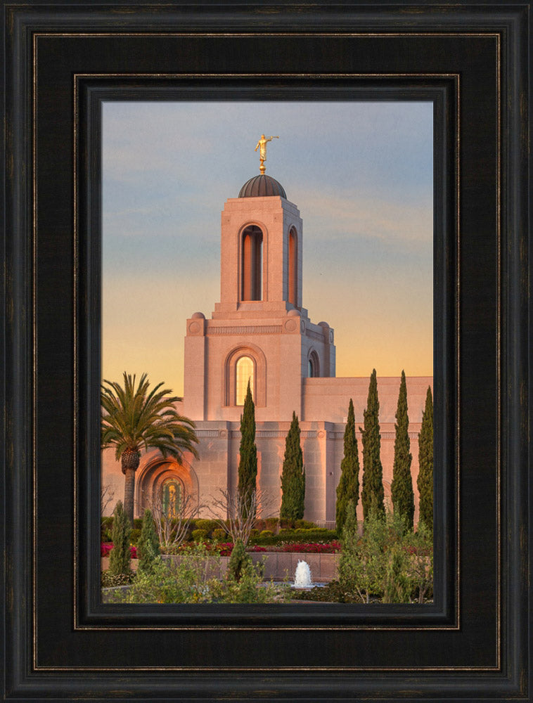 Newport Beach Temple - Sunlit Spire by Robert A Boyd