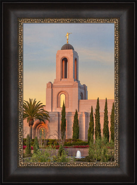 Newport Beach Temple - Sunlit Spire by Robert A Boyd