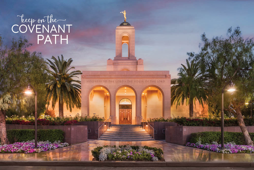 Newport Beach Temple - Covenant Path Series 12x18 repositionable poster
