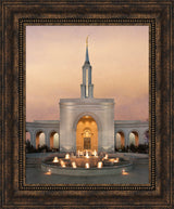 Sacramento Temple - Evening Fountain by Robert A Boyd