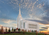 Rexburg Temple - Radiant Alabaster Panoramic by Robert A Boyd