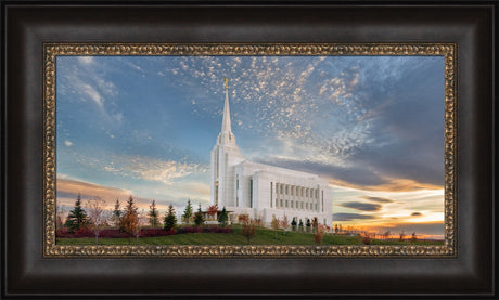 Rexburg Temple - Radiant Alabaster Panoramic by Robert A Boyd