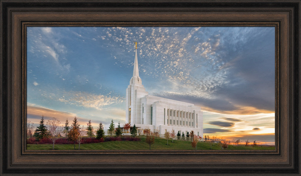 Rexburg Temple - Radiant Alabaster Panoramic by Robert A Boyd