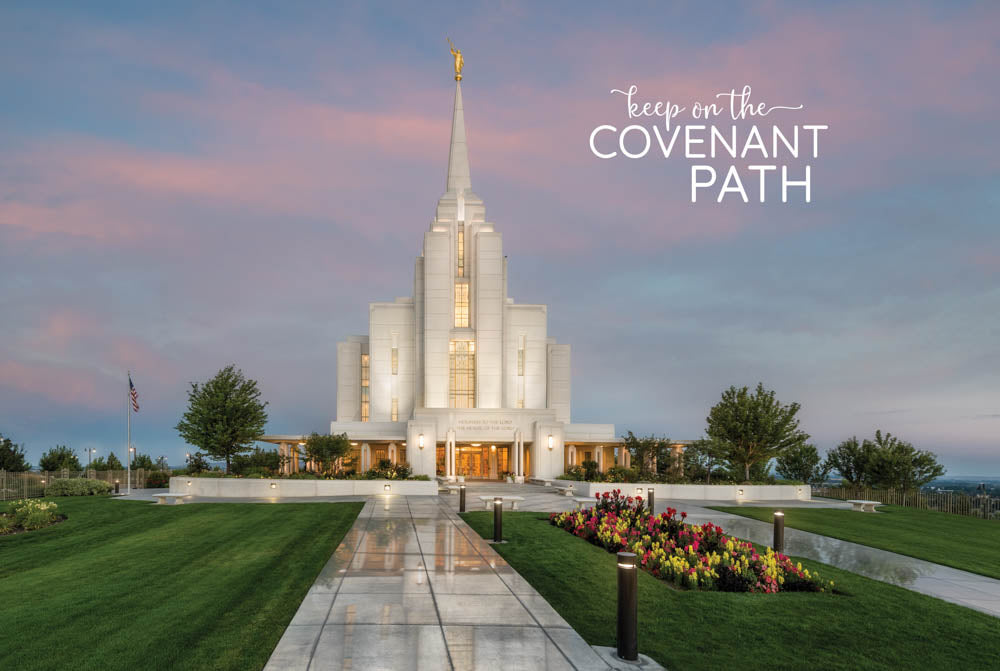 Rexburg Temple - Covenant Path 12x18 repositionable poster