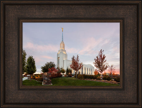 Twin Falls Temple - Sunset by Robert A Boyd