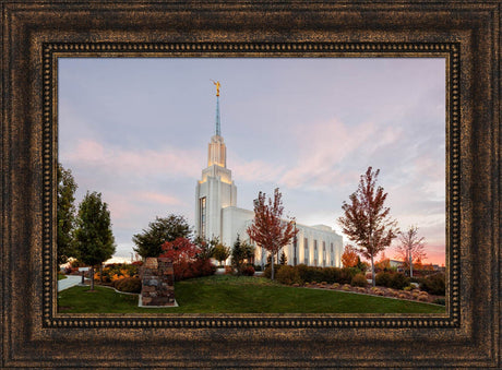 Twin Falls Temple - Sunset by Robert A Boyd