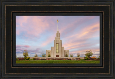 Twin Falls Temple - Evening Glow by Robert A Boyd