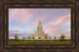 Twin Falls Temple - Evening Glow by Robert A Boyd