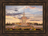 Oquirrh Mountain Temple - Golden Springtime by Robert A Boyd