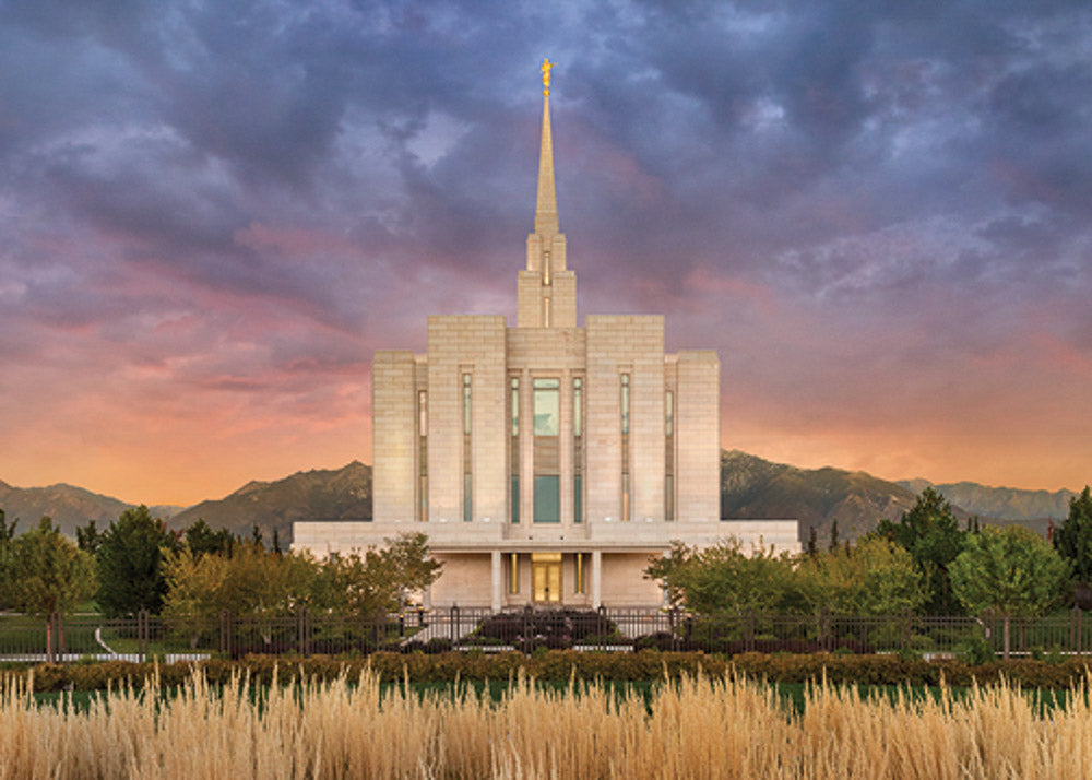Oquirrh Mountain Temple - Refuge from the Storm 5x7 print