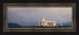 Oquirrh Mountain Temple - Summer Storm panoramic by Robert A Boyd