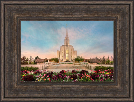 Oquirrh Mountain Temple - Spring Splendor by Robert A Boyd