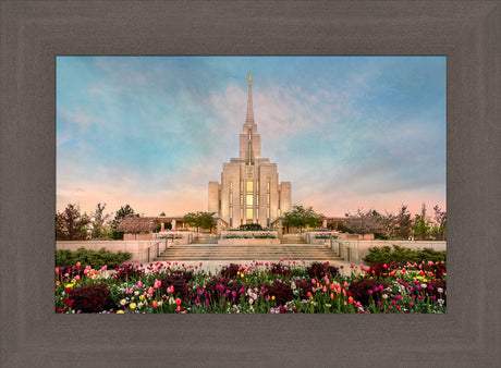 Oquirrh Mountain Temple - Spring Splendor by Robert A Boyd