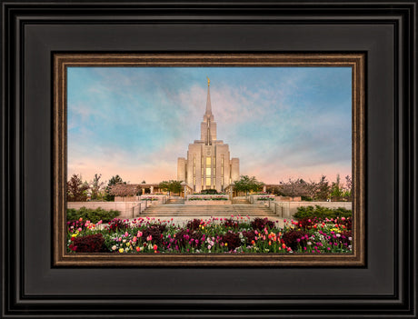 Oquirrh Mountain Temple - Spring Splendor by Robert A Boyd