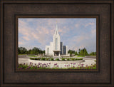 Vancouver BC Temple - Purple Flowers by Robert A Boyd