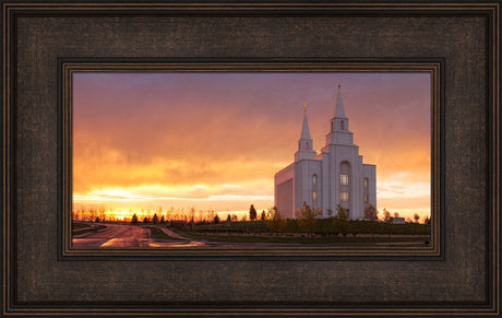 Kansas City Temple - Sunrise Panoramic by Robert A Boyd