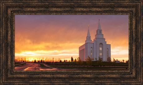 Kansas City Temple - Sunrise Panoramic by Robert A Boyd