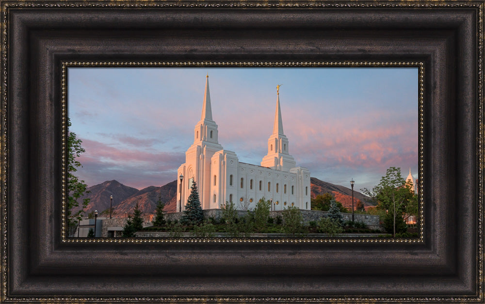 Brigham City Temple - Sunrise by Robert A Boyd