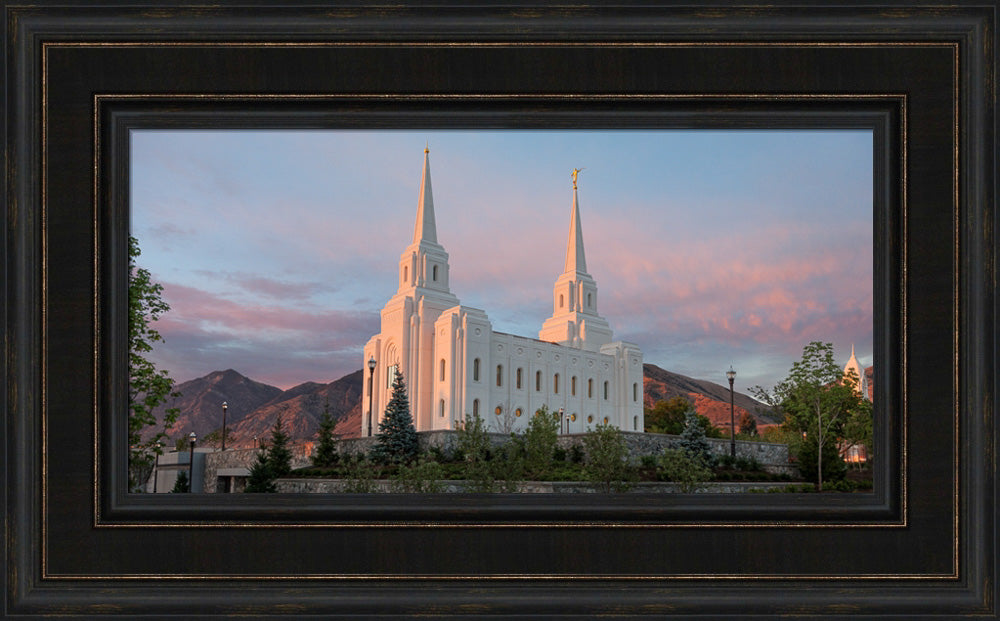 Brigham City Temple - Sunrise by Robert A Boyd