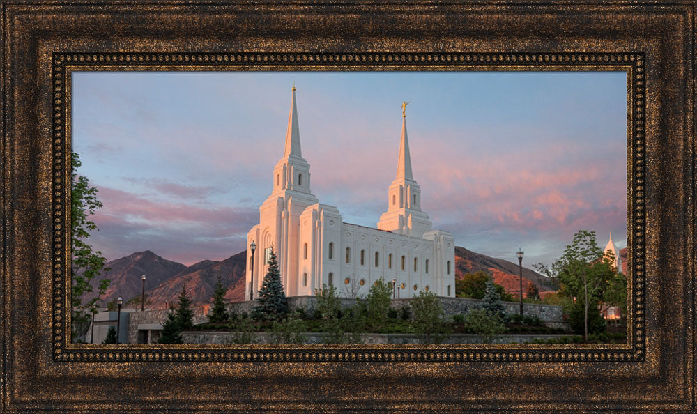 Brigham City Temple - Sunrise by Robert A Boyd