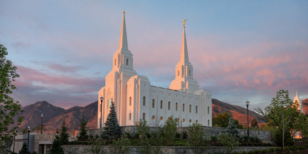 Brigham City Temple - Sunrise by Robert A Boyd