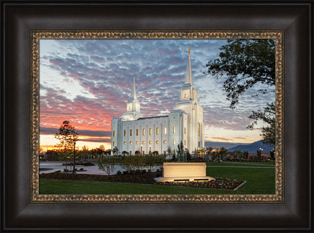 Brigham City Temple - Sunset by Robert A Boyd