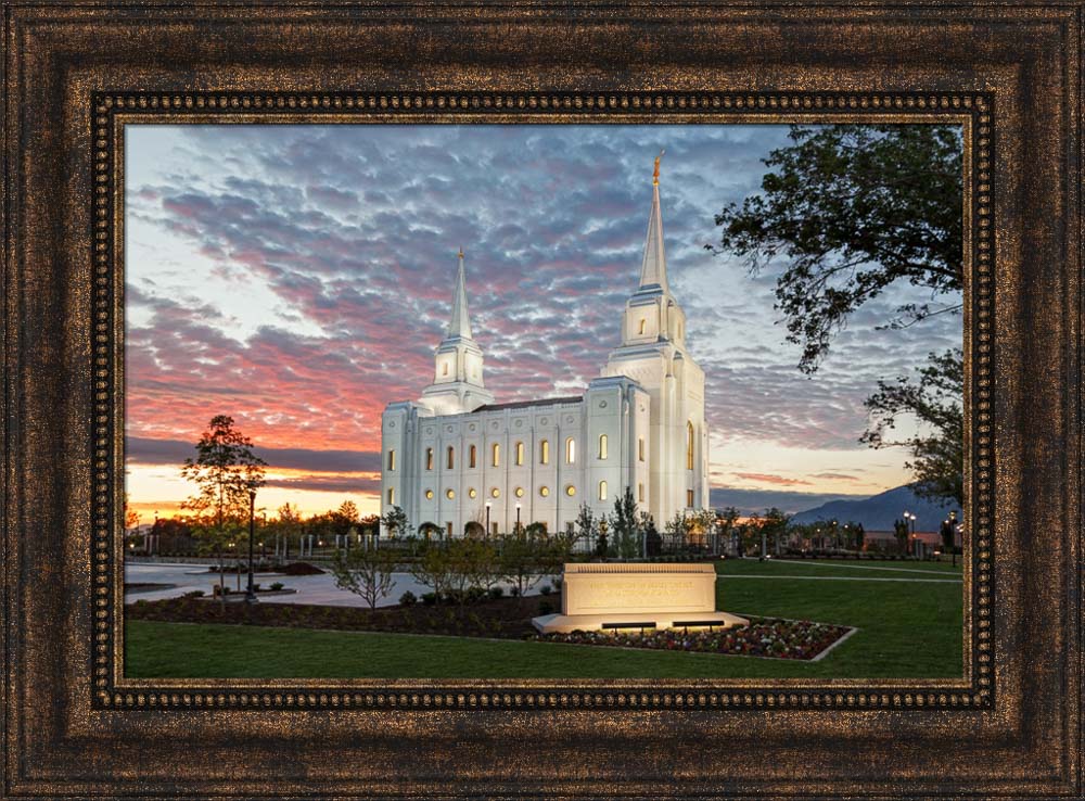 Brigham City Temple - Sunset by Robert A Boyd