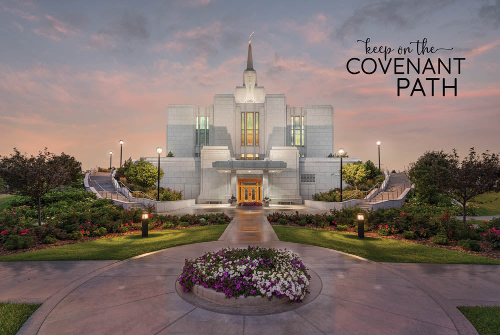 Calgary Temple - Covenant Path 12x18  repositionable poster