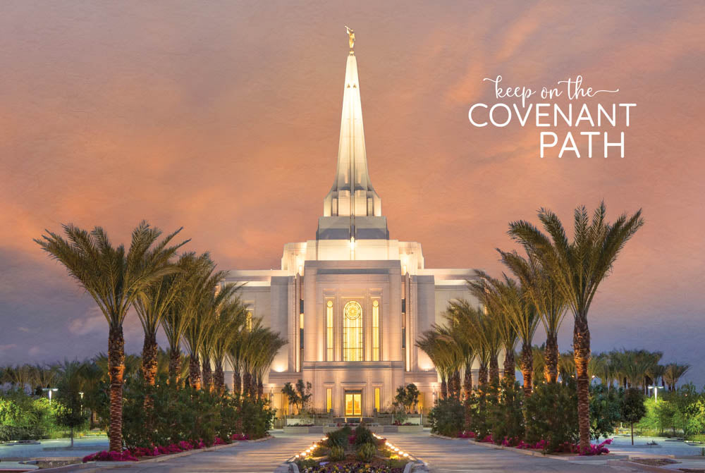 Gilbert Temple - Palm Trees 12x18 repositionable poster