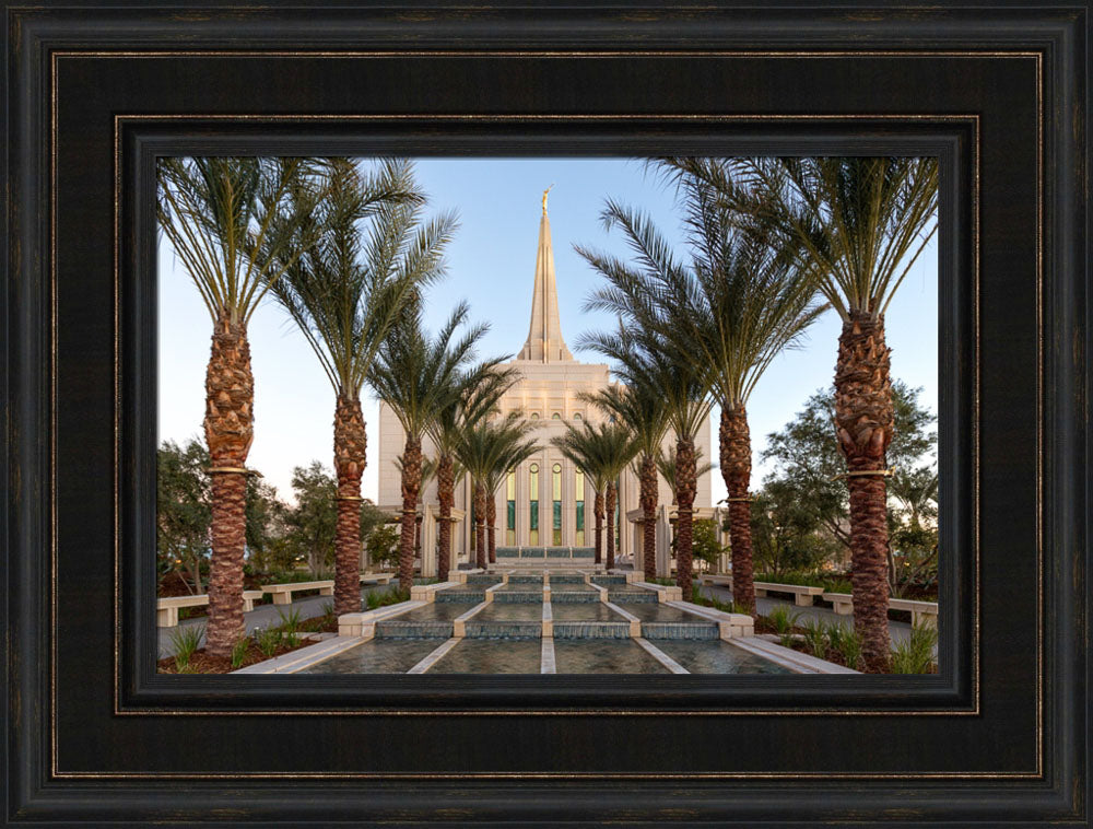 Gilbert Temple - Palm Tree Fountain by Robert A Boyd